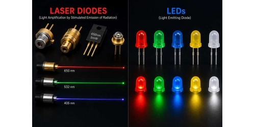 Laserová dióda vs LED: Kľúčové rozdiely, výkon, aplikácie a čo je lepšie?