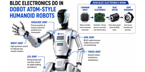 BLDC Elektronika v humanoidných robotoch: Ovládače motorov, FOC a riadenie krútiaceho momentu
